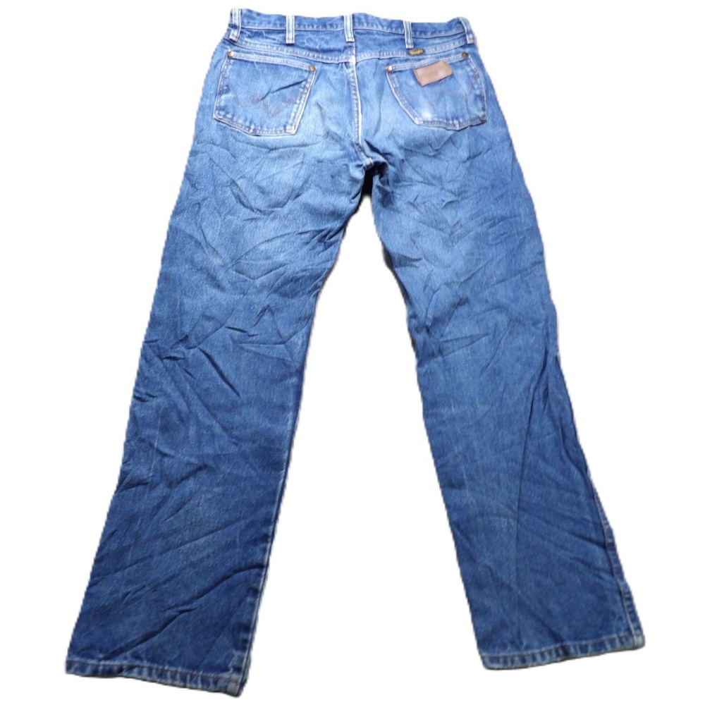 VTG 90s Wrangler 13MWZ Cowboy Cut Denim Jeans USA Made Men W32xL31 Blue Workwear